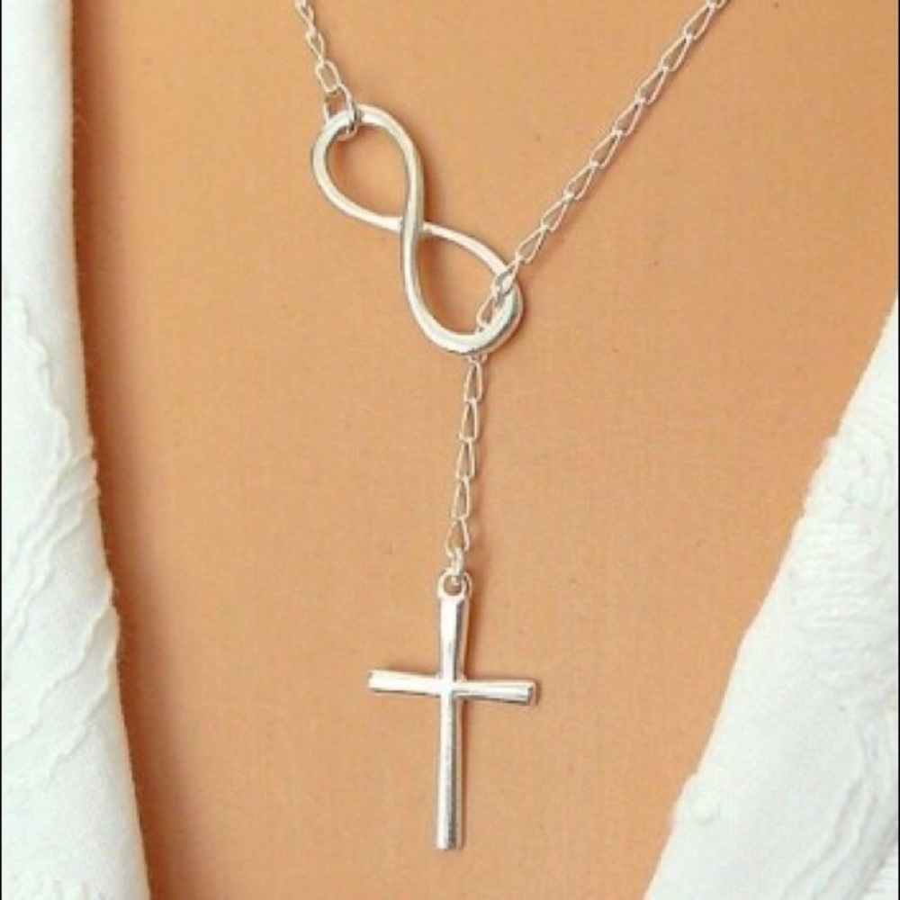 New 925 sterling silver Infinity Cross Nec…